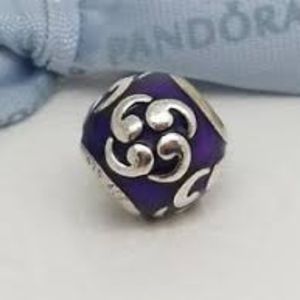 RETIRED Pandora Zen Purple charm